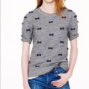 J.Crew Bow Short Sleeve Sweatshirt